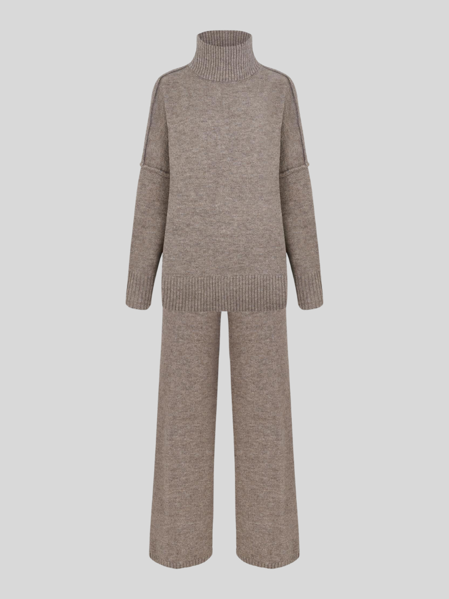 Helen™ | Plain Turtleneck Knit Set