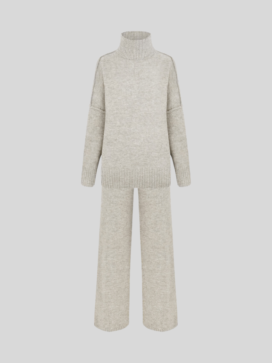 Helen™ | Plain Turtleneck Knit Set