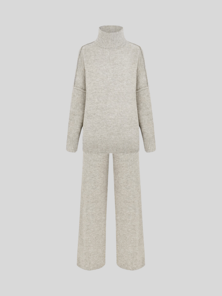 Helen™ | Plain Turtleneck Knit Set