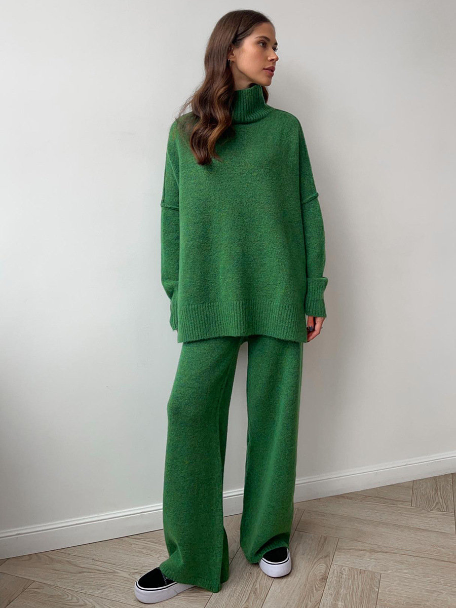 Helen™ | Plain Turtleneck Knit Set