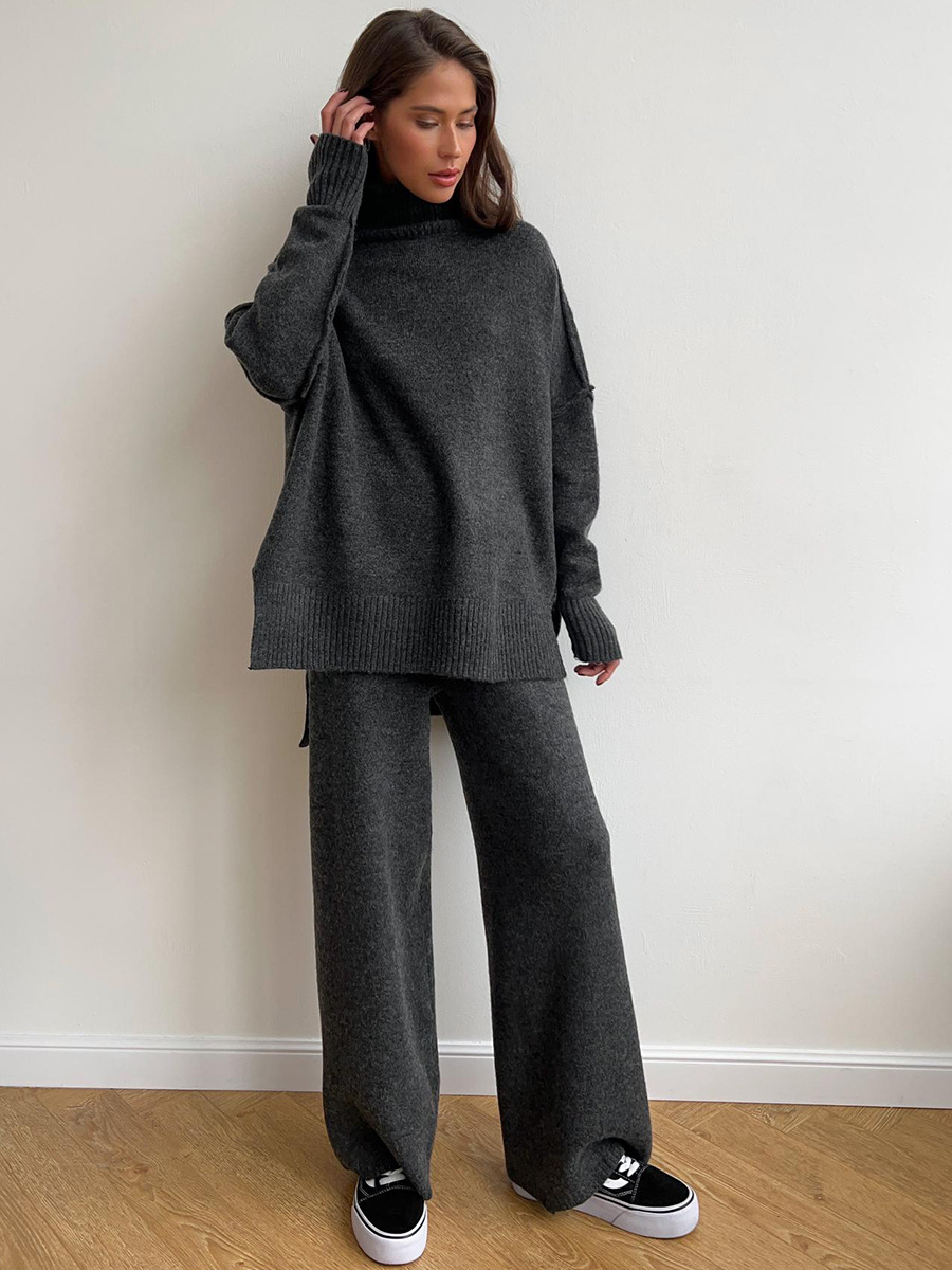 Helen™ | Plain Turtleneck Knit Set