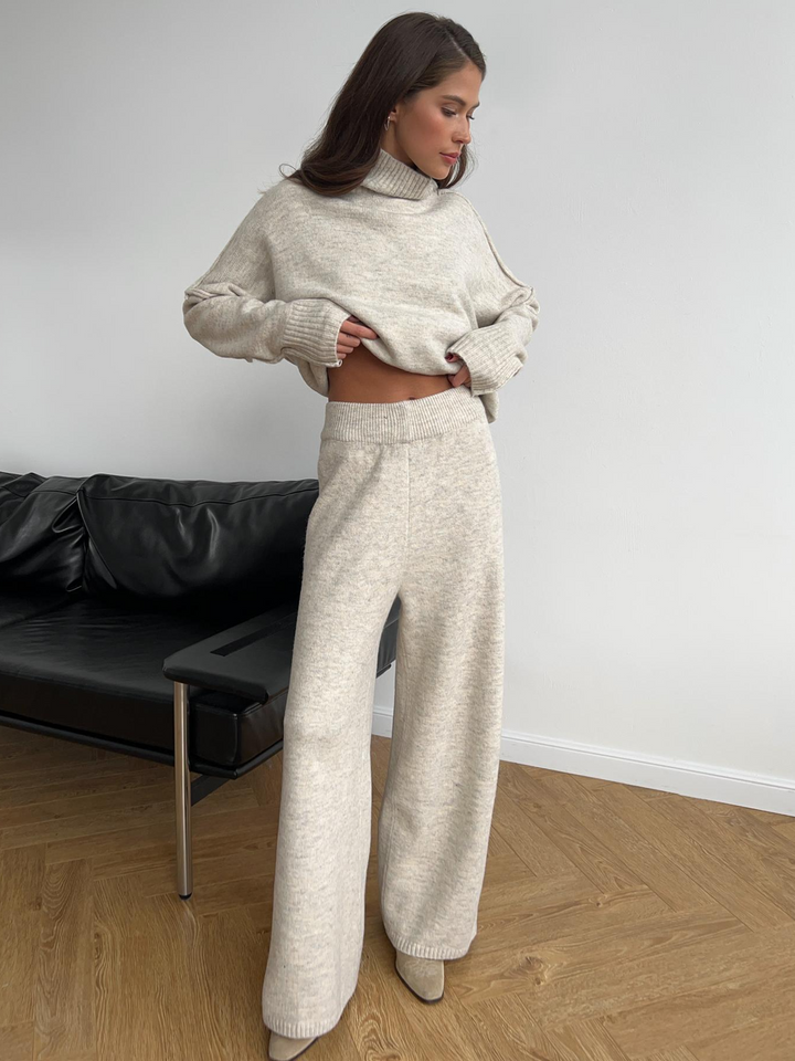 Helen™ | Plain Turtleneck Knit Set